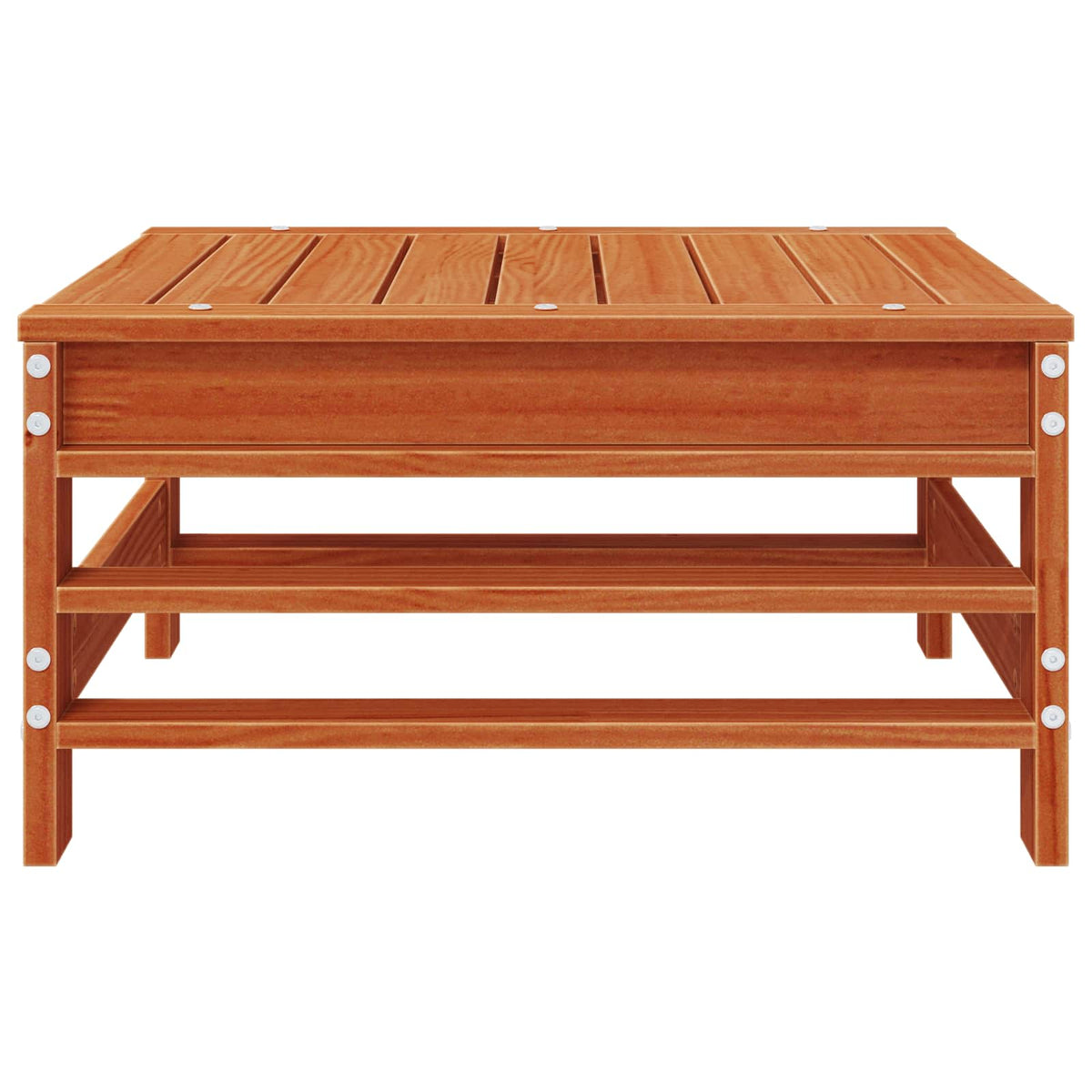 vidaXL Garden Footrest Solid Pine Wood Wax Brown Pine 4