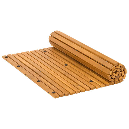 vidaXL Bath Mat Natural 100 x 60 cm Solid Acacia Wood 5