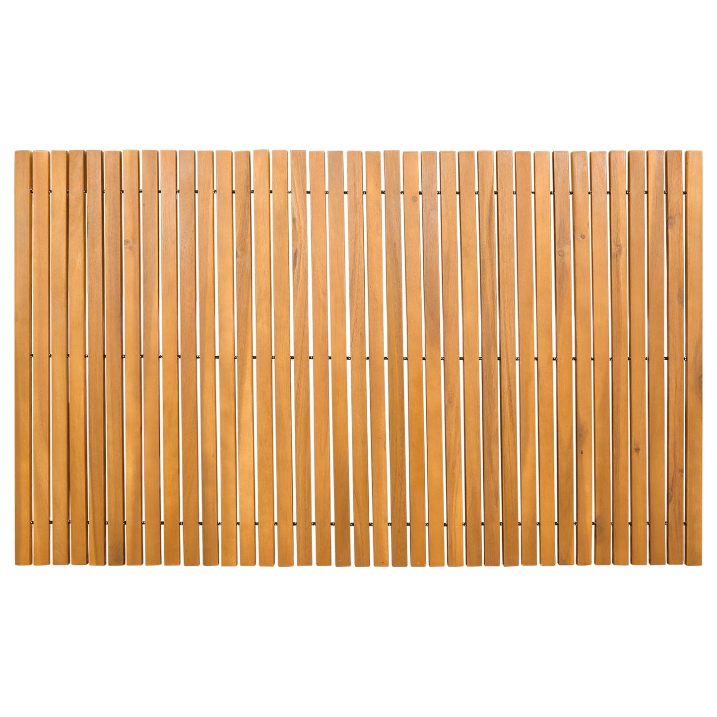 vidaXL Bath Mat Natural 100 x 60 cm Solid Acacia Wood 6