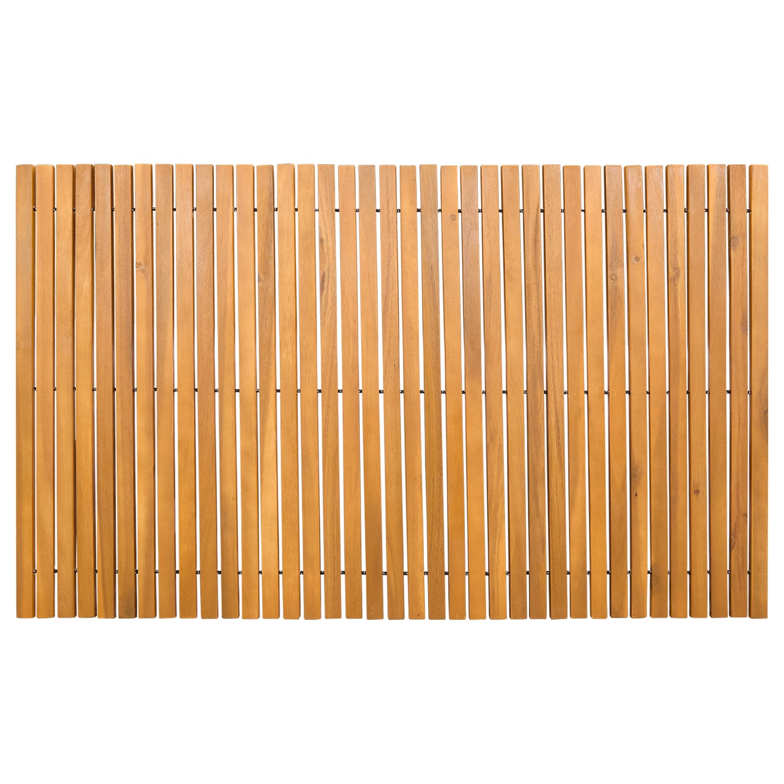 vidaXL Bath Mat Natural 100 x 60 cm Solid Acacia Wood 6