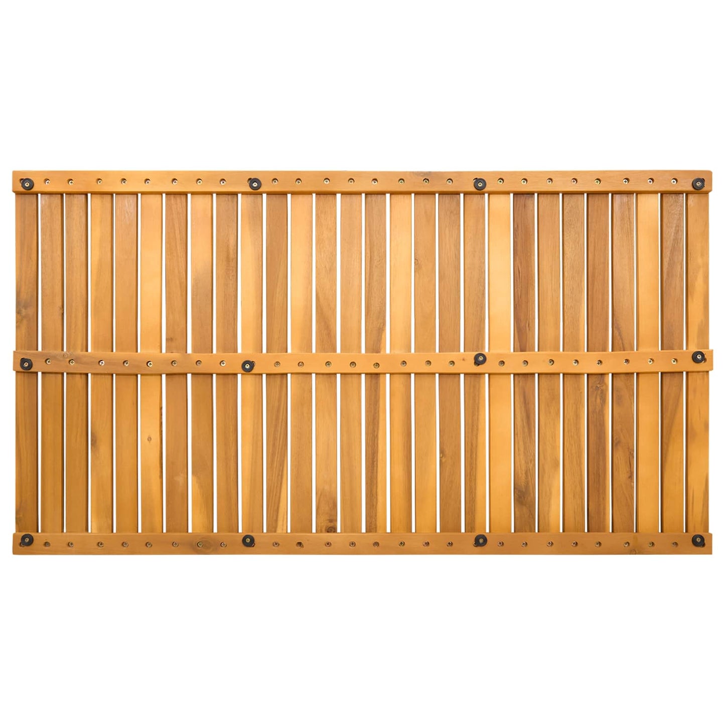 vidaXL Bath Mat Natural 100 x 55 cm Solid Acacia Wood 6