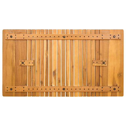 vidaXL Bath Mat Natural 100 x 55 cm Solid Acacia Wood 6