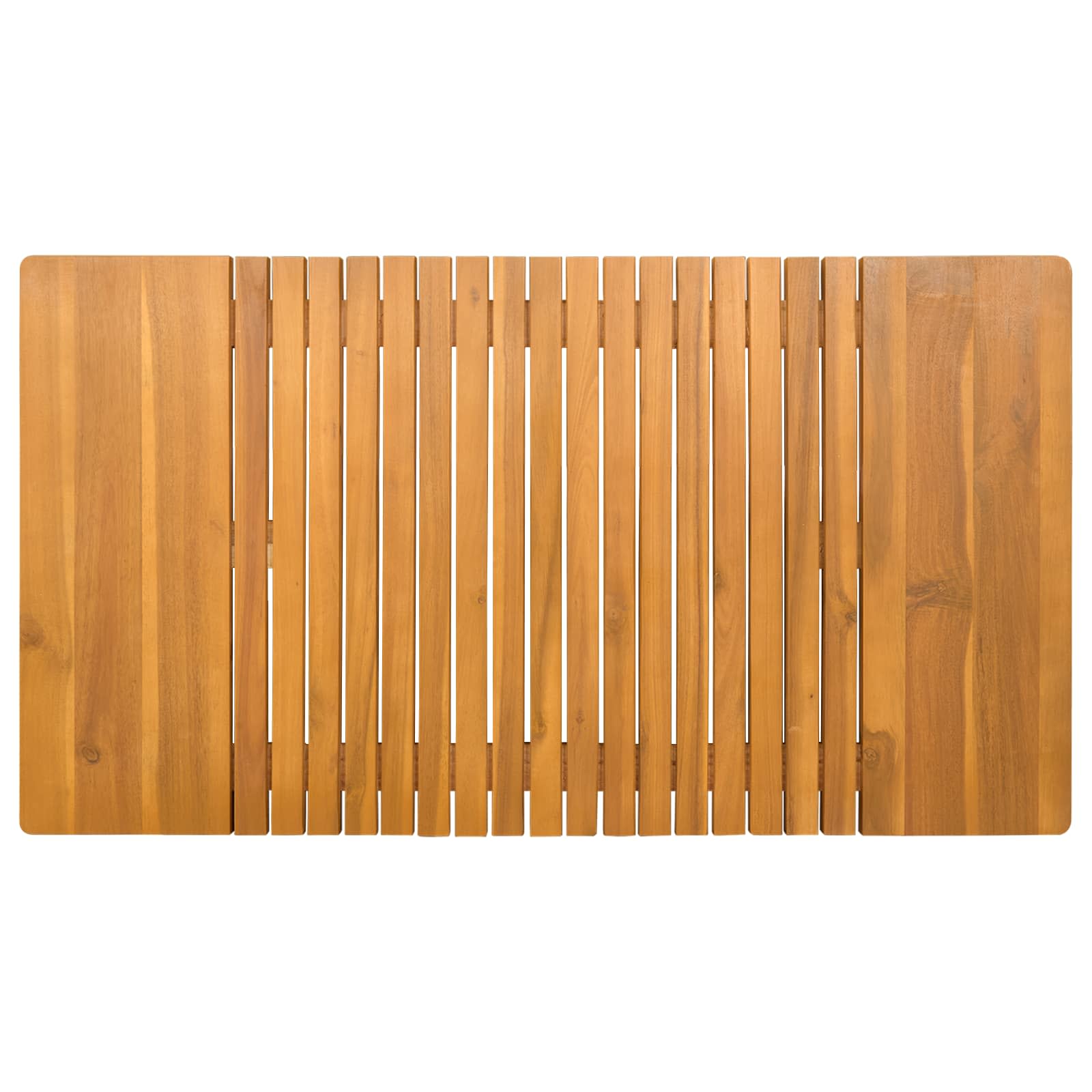 vidaXL Bath Mat Natural 100 x 55 cm Solid Acacia Wood 4