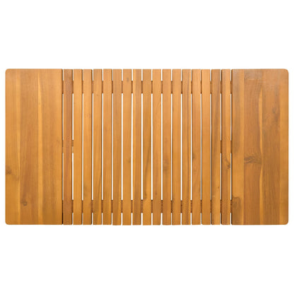 vidaXL Bath Mat Natural 100 x 55 cm Solid Acacia Wood 4
