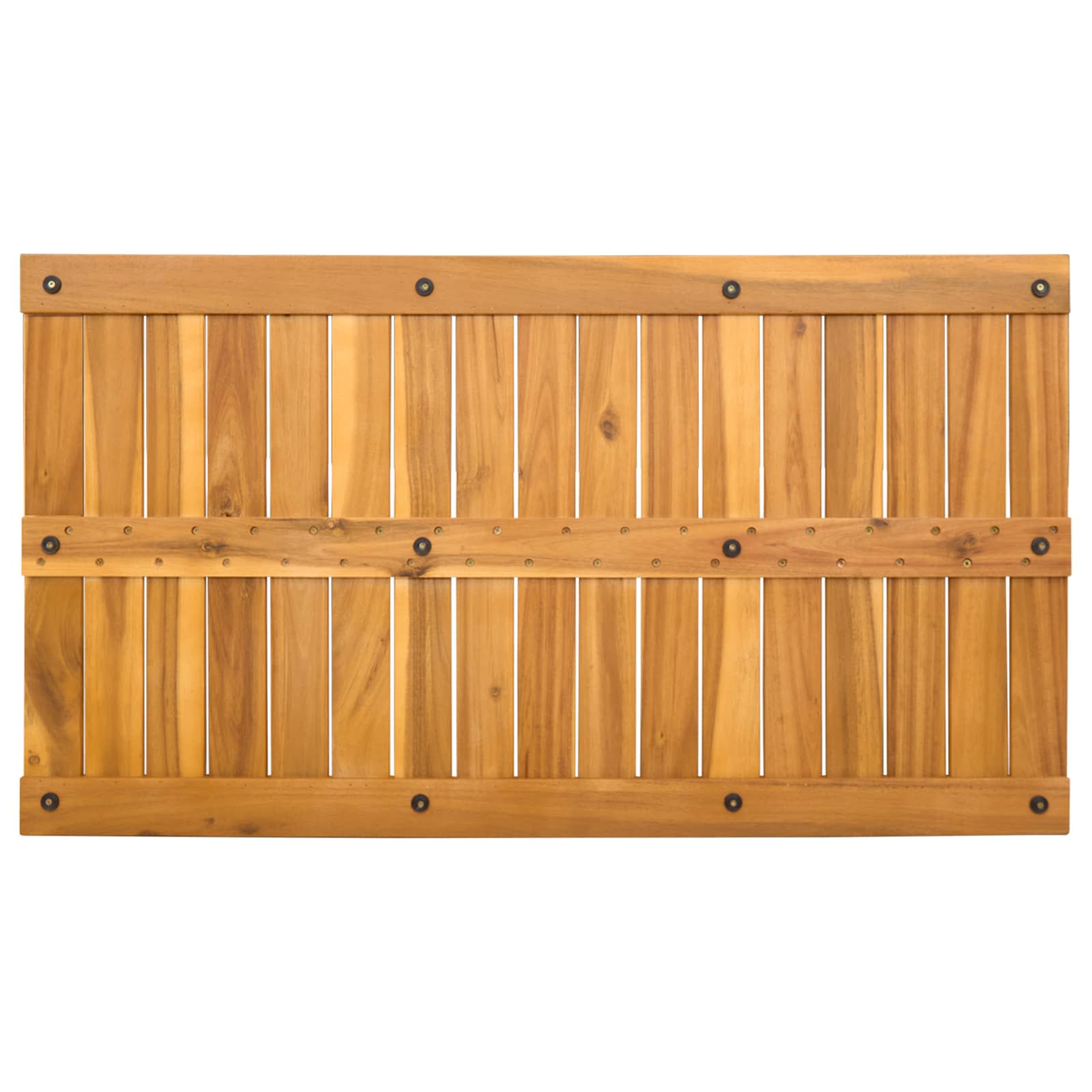 vidaXL Bath Mat Natural 100 x 55 cm Solid Acacia Wood 6