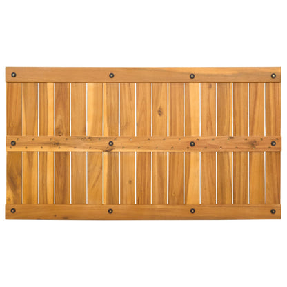 vidaXL Bath Mat Natural 100 x 55 cm Solid Acacia Wood 6