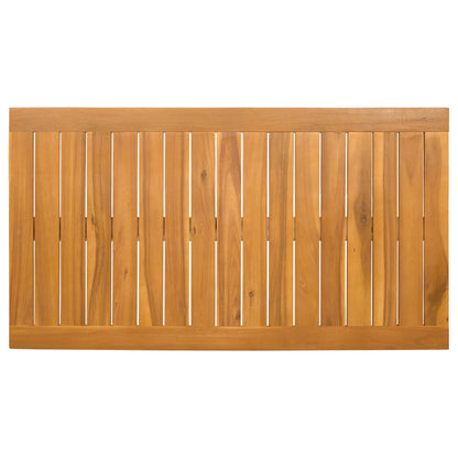 vidaXL Bath Mat Natural 100 x 55 cm Solid Acacia Wood 4