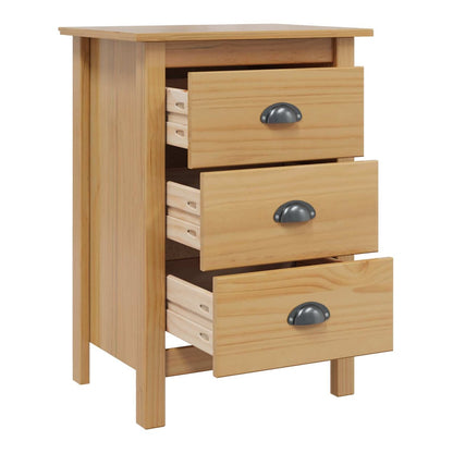Bedside Cabinet HILL 46 x 35 x 65 cm Honey brown