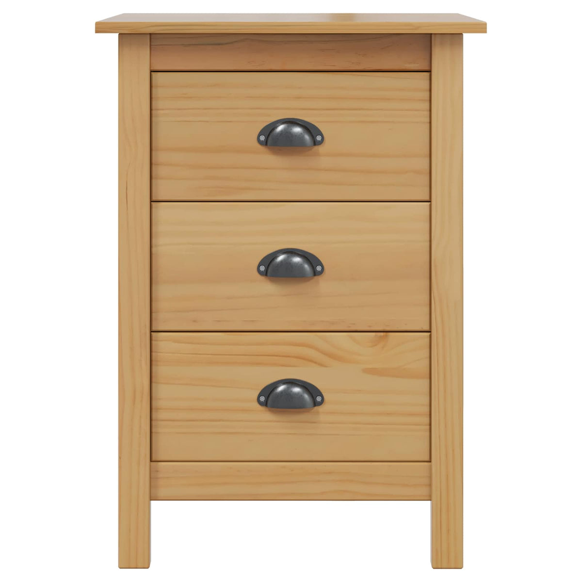 vidaXL Bedside Cabinet with Drawer HILL Honey Brown 46 x 35 x 65 cm 5