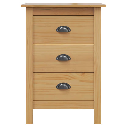 vidaXL Bedside Cabinet with Drawer HILL Honey Brown 46 x 35 x 65 cm 5