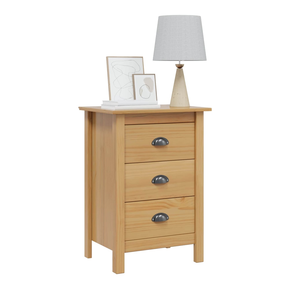 Bedside Cabinet HILL 46 x 35 x 65 cm Honey brown