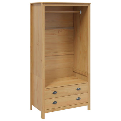 vidaXL Wardrobe HILL Honey Brown 84 x 50 x 170 cm Solid Pine Wood 2