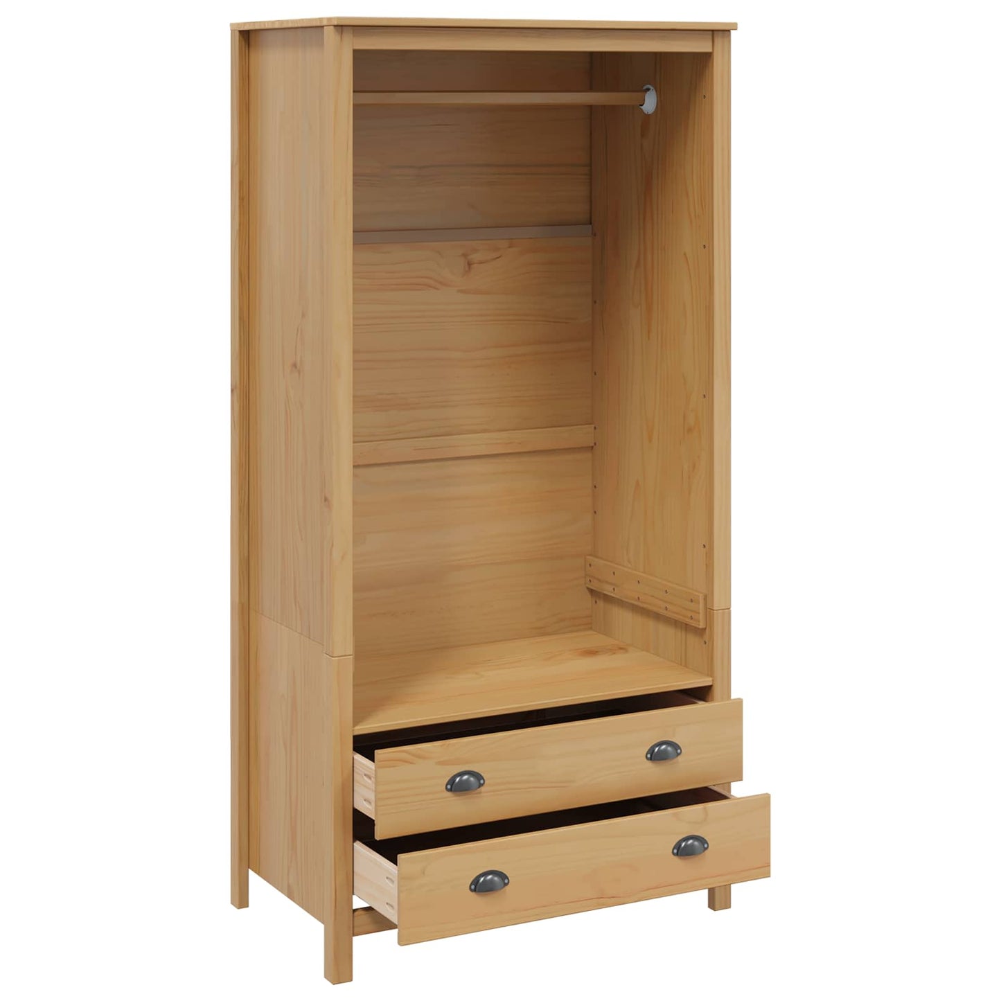vidaXL Wardrobe HILL Honey Brown 84 x 50 x 170 cm Solid Pine Wood 4