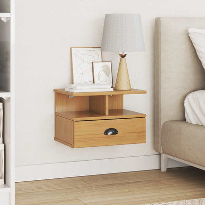 vidaXL Bedside Cabinet with Drawer HILL Honey Brown 40 x 31 x 27 cm 1
