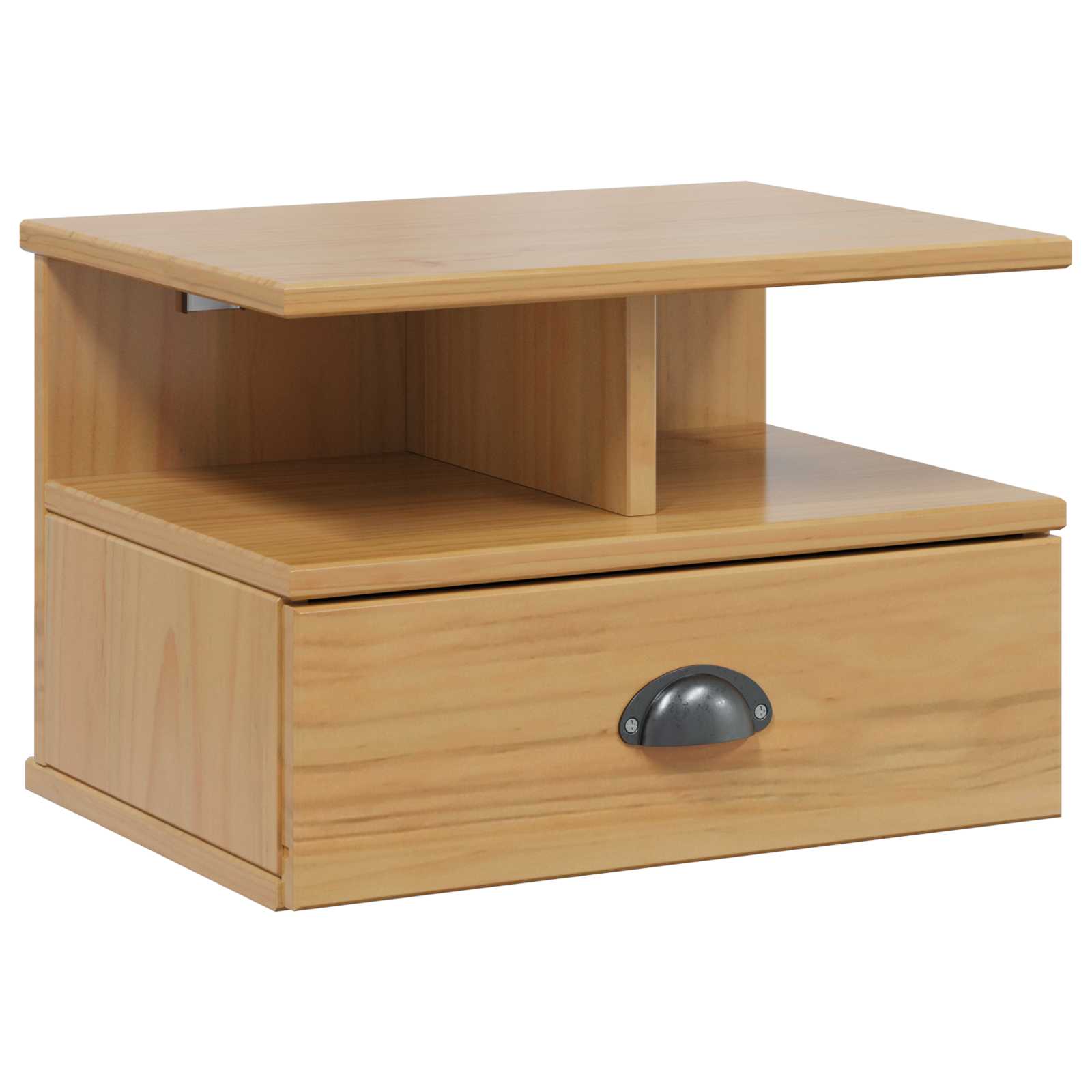 vidaXL Bedside Cabinet with Drawer HILL Honey Brown 40 x 31 x 27 cm 2