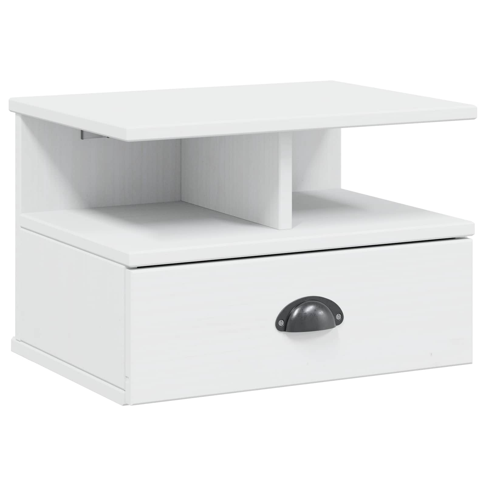 vidaXL Bedside Cabinet HILL White 40 x 31 x 27 cm Solid Pine Wood 2