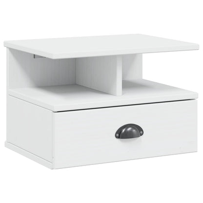 vidaXL Bedside Cabinet HILL White 40 x 31 x 27 cm Solid Pine Wood 2