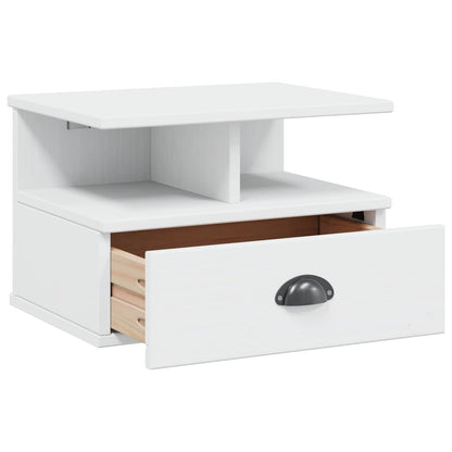 vidaXL Bedside Cabinet HILL White 40 x 31 x 27 cm Solid Pine Wood 4