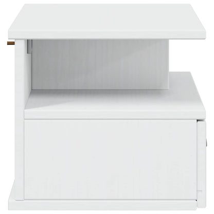 vidaXL Bedside Cabinet HILL White 40 x 31 x 27 cm Solid Pine Wood 6
