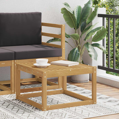 vidaXL Outdoor Table Solid Acacia Wood White 59 x 59 x 37 cm 1