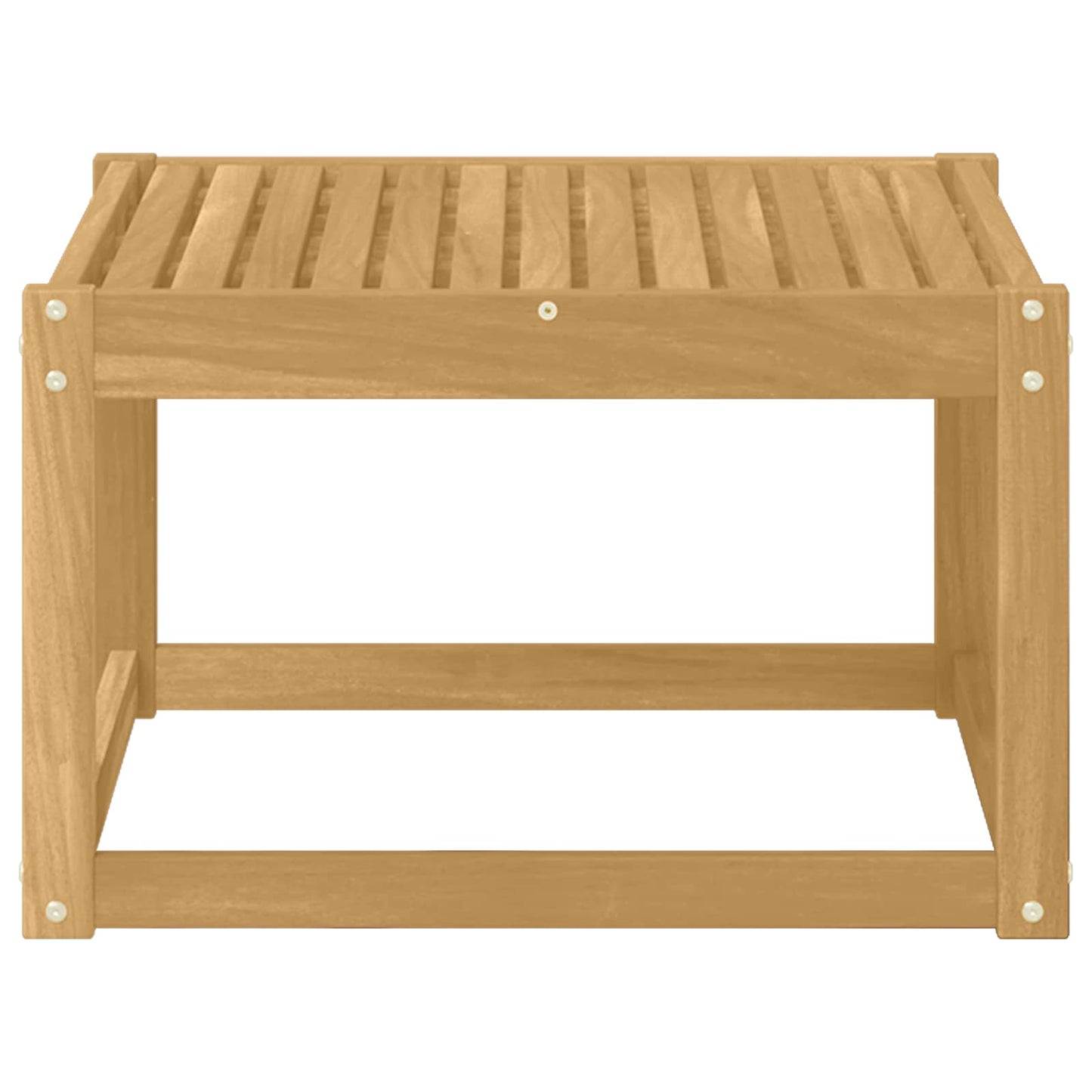 vidaXL Outdoor Table Solid Acacia Wood White 59 x 59 x 37 cm 3