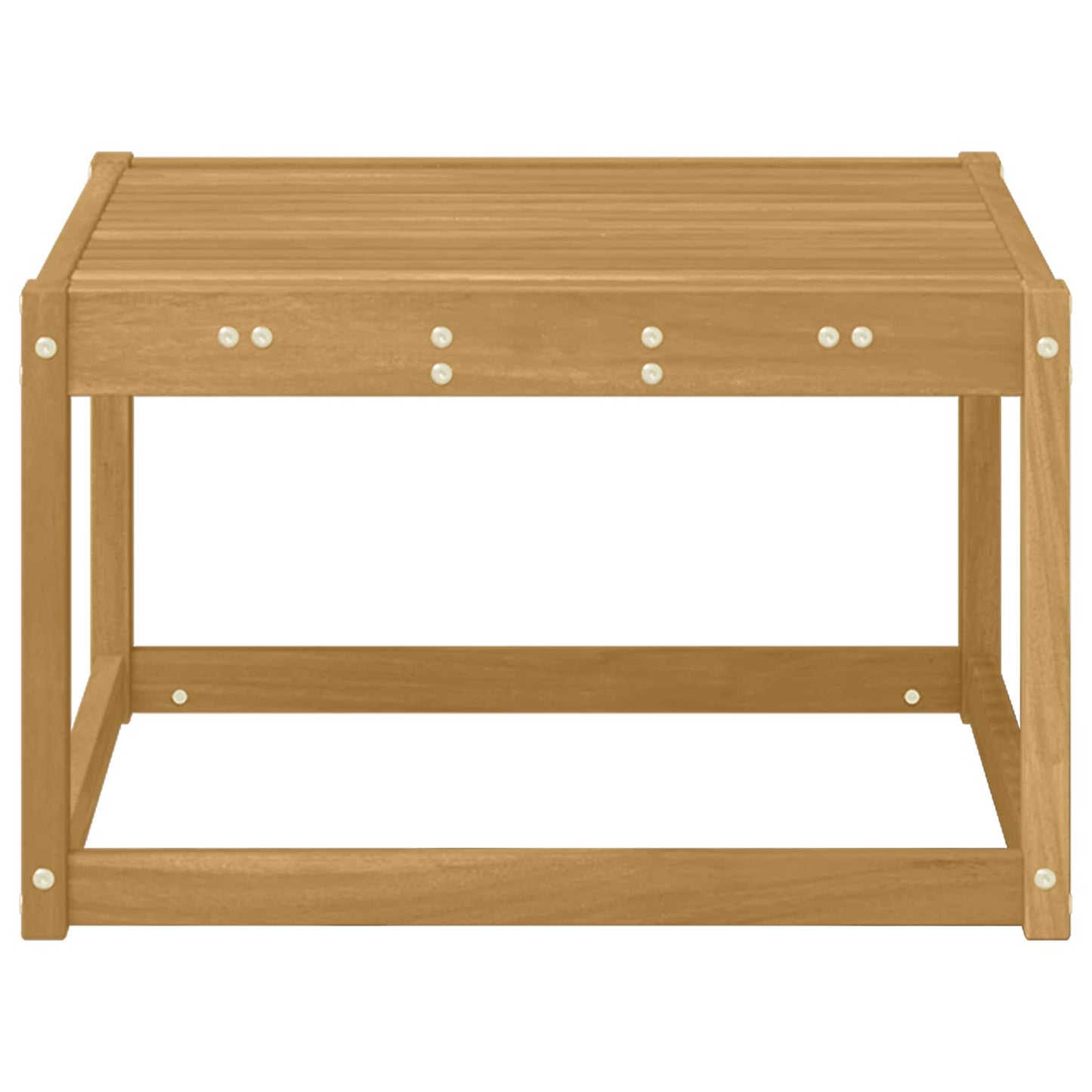 vidaXL Outdoor Table Solid Acacia Wood White 59 x 59 x 37 cm 4
