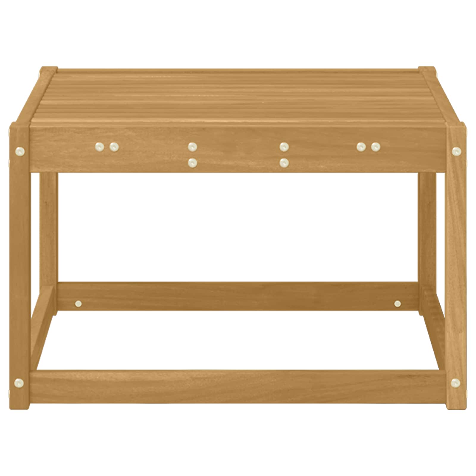 vidaXL Outdoor Table Solid Acacia Wood White 59 x 59 x 37 cm 4