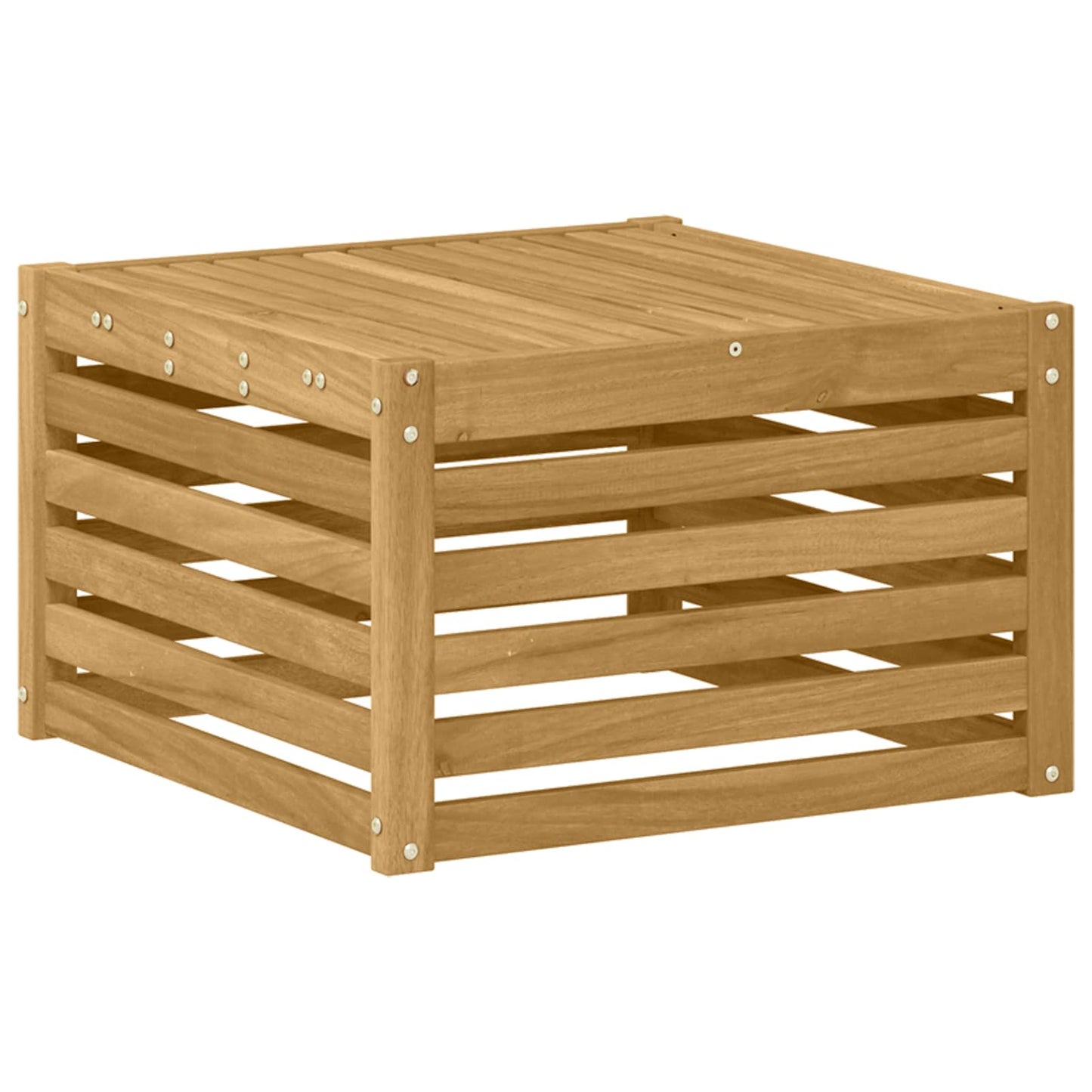 vidaXL Outdoor Table Solid Acacia Wood White 59 x 59 x 37 cm 2