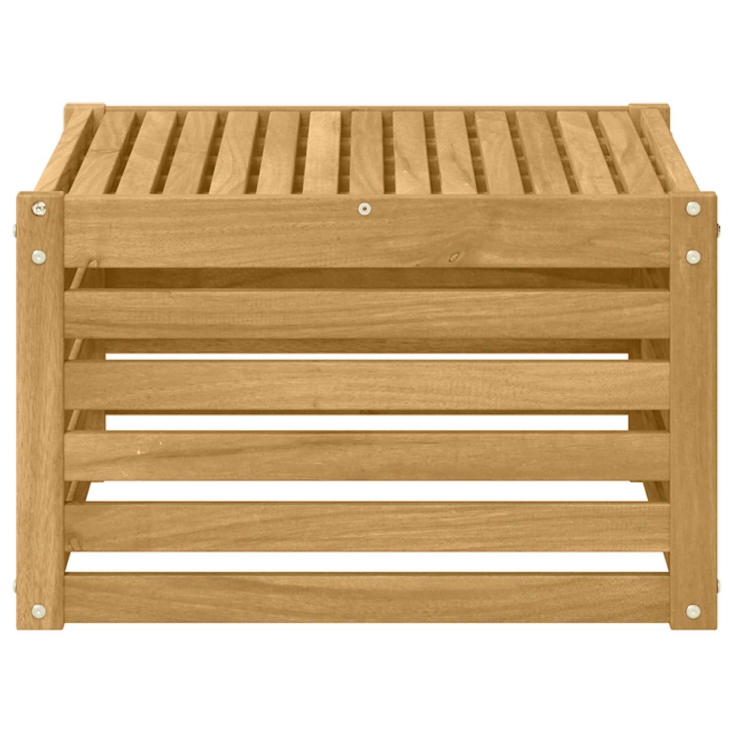 vidaXL Outdoor Table Solid Acacia Wood White 59 x 59 x 37 cm 3