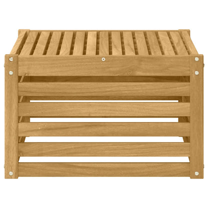 vidaXL Outdoor Table Solid Acacia Wood White 59 x 59 x 37 cm 3
