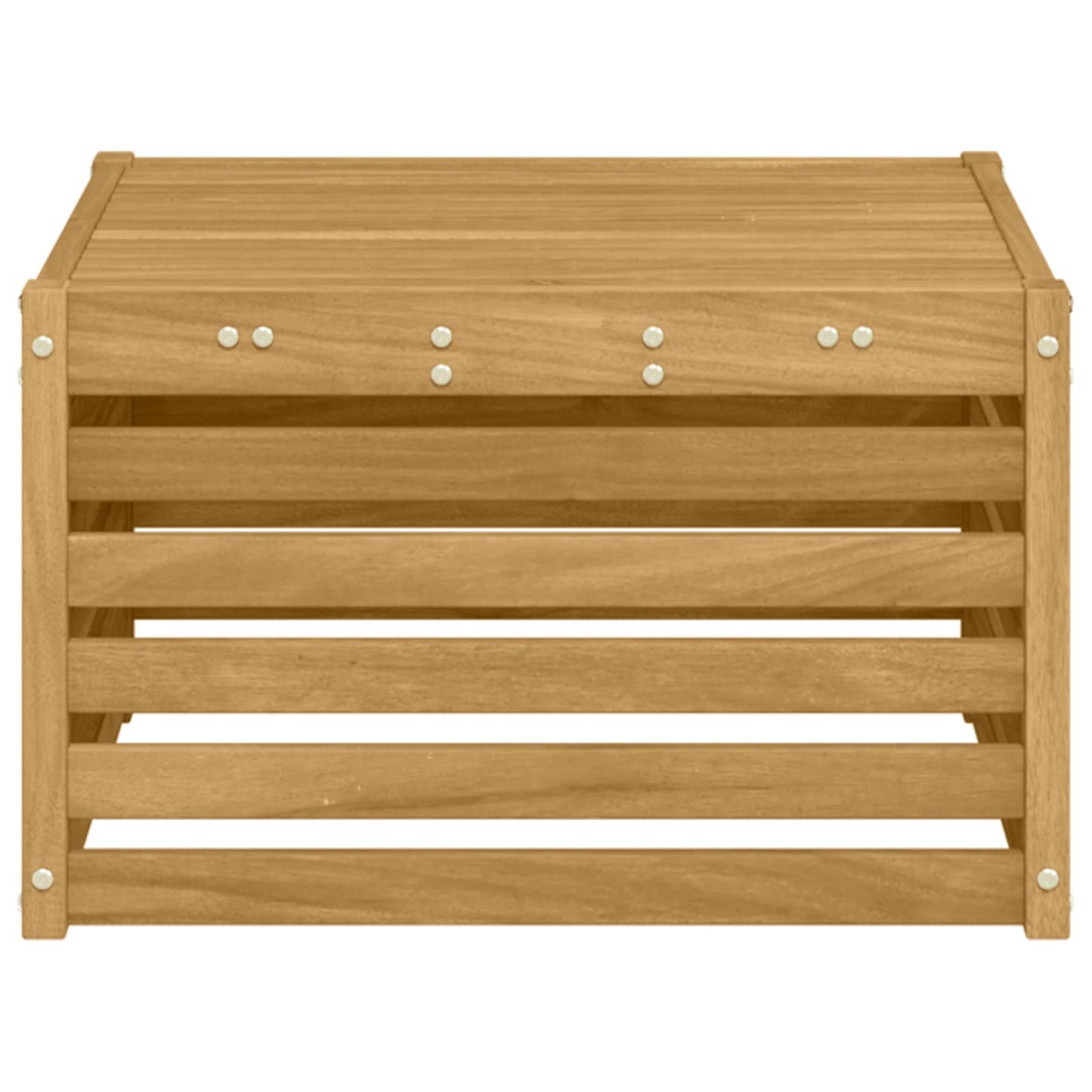 vidaXL Outdoor Table Solid Acacia Wood White 59 x 59 x 37 cm 4