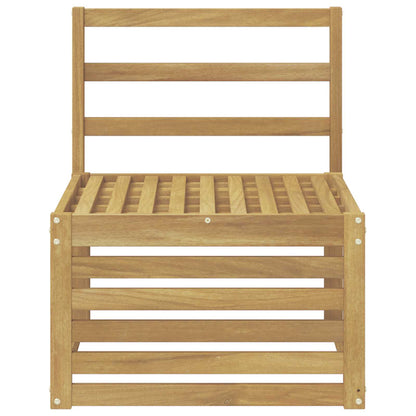 vidaXL Outdoor Middle Sofa Solid Acacia Wood White 63 x 59 x 73 cm 3