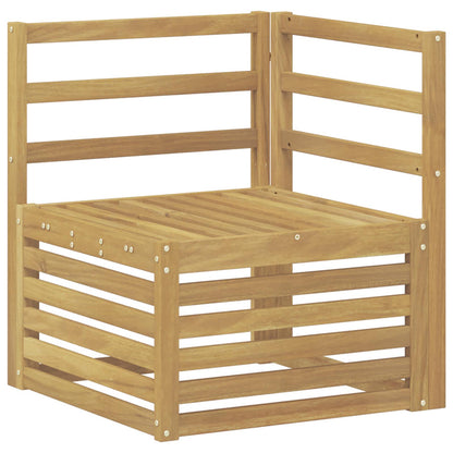 vidaXL Outdoor Corner Sofa Solid Acacia Wood White 63 x 63 x 73 cm 2