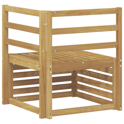vidaXL Outdoor Corner Sofa Solid Acacia Wood White 63 x 63 x 73 cm 5