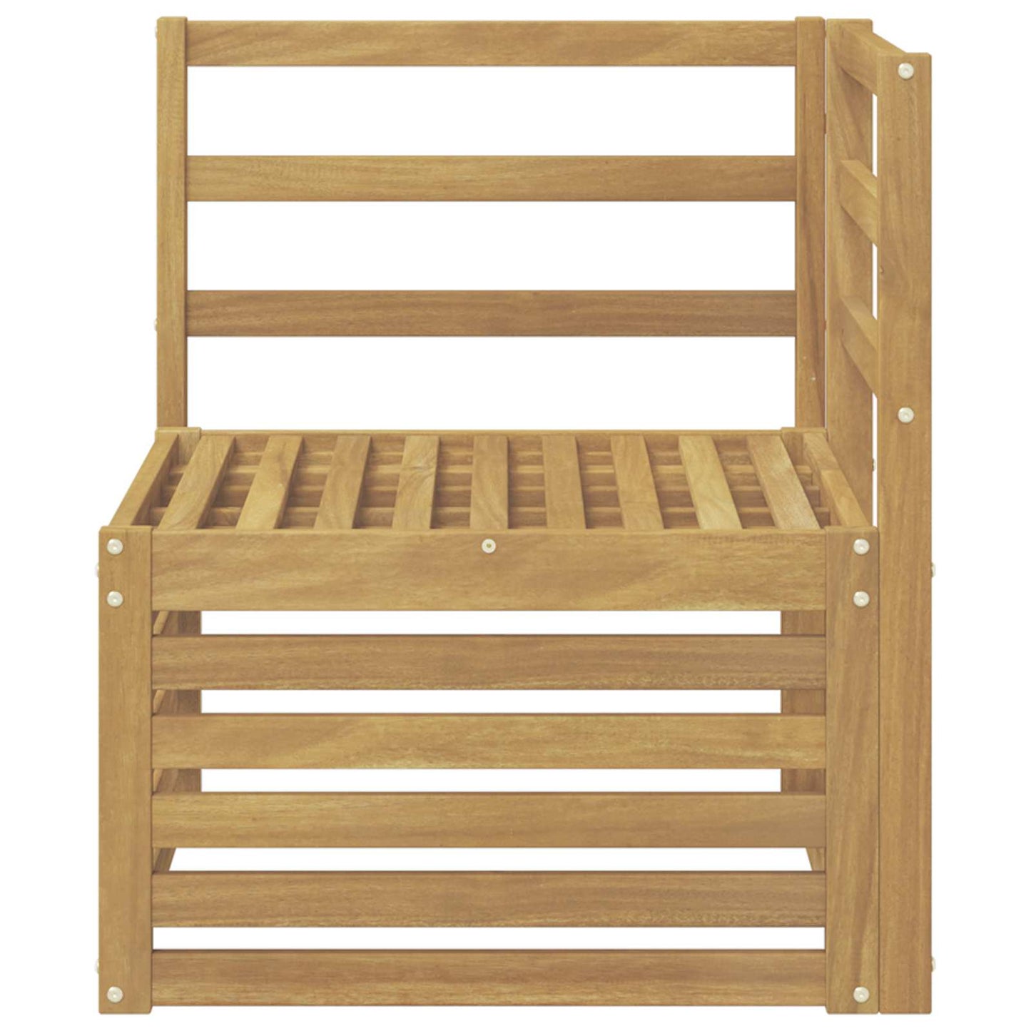 vidaXL Outdoor Corner Sofa Solid Acacia Wood White 63 x 63 x 73 cm 3