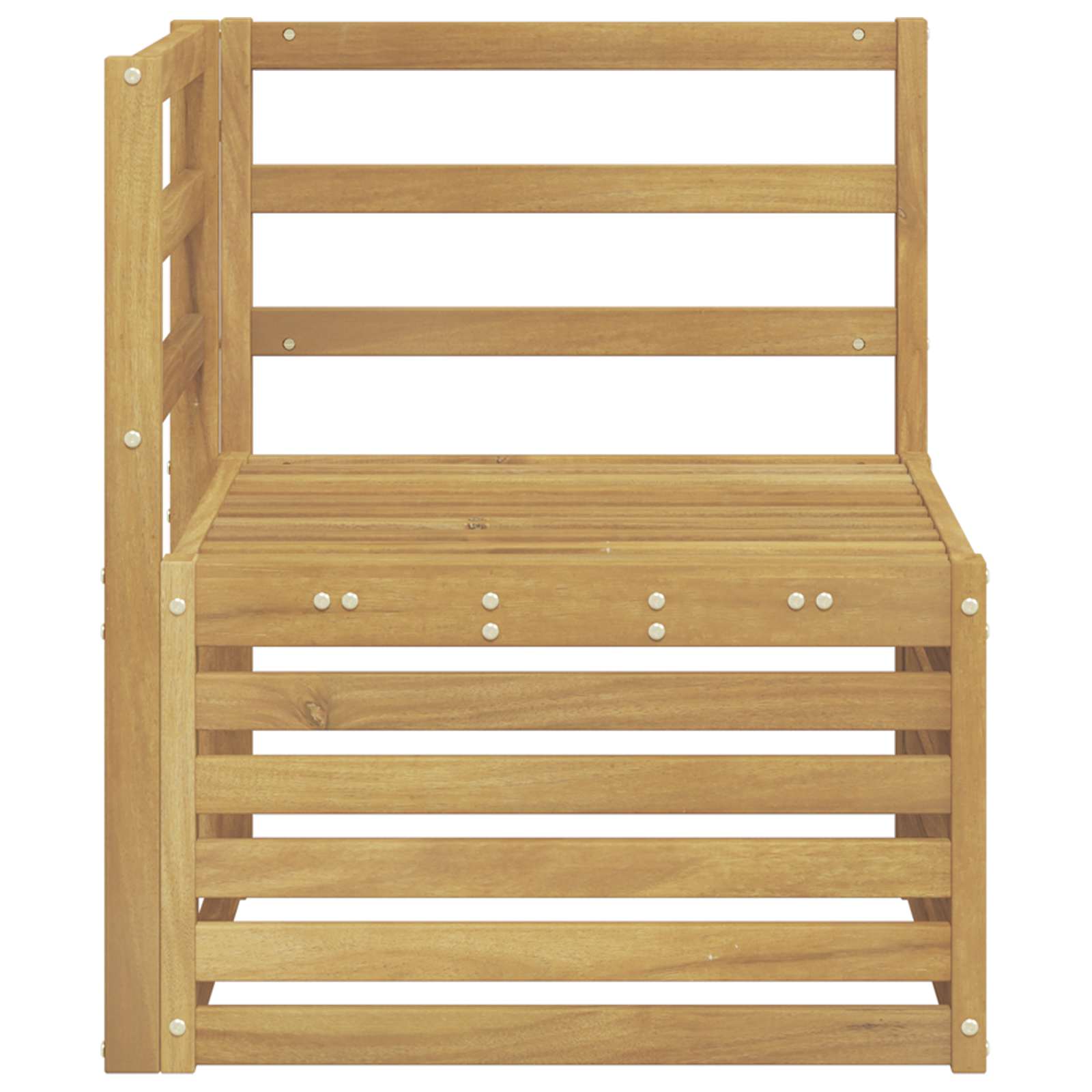 vidaXL Outdoor Corner Sofa Solid Acacia Wood White 63 x 63 x 73 cm 4