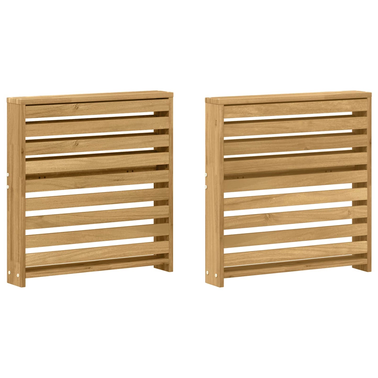 vidaXL Armrests Module 2 pcs White 58.5 x 10 x 61 cm Solid Acacia Wood 2