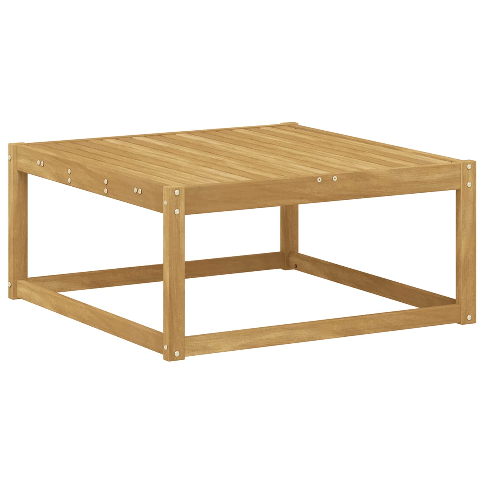 vidaXL Outdoor Footstool Solid Acacia Wood White 79 x 79 x 37 cm 2