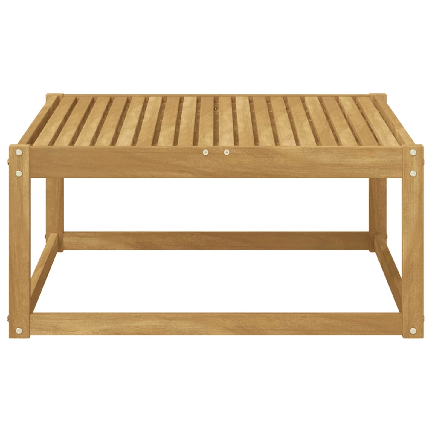 vidaXL Outdoor Footstool Solid Acacia Wood White 79 x 79 x 37 cm 3