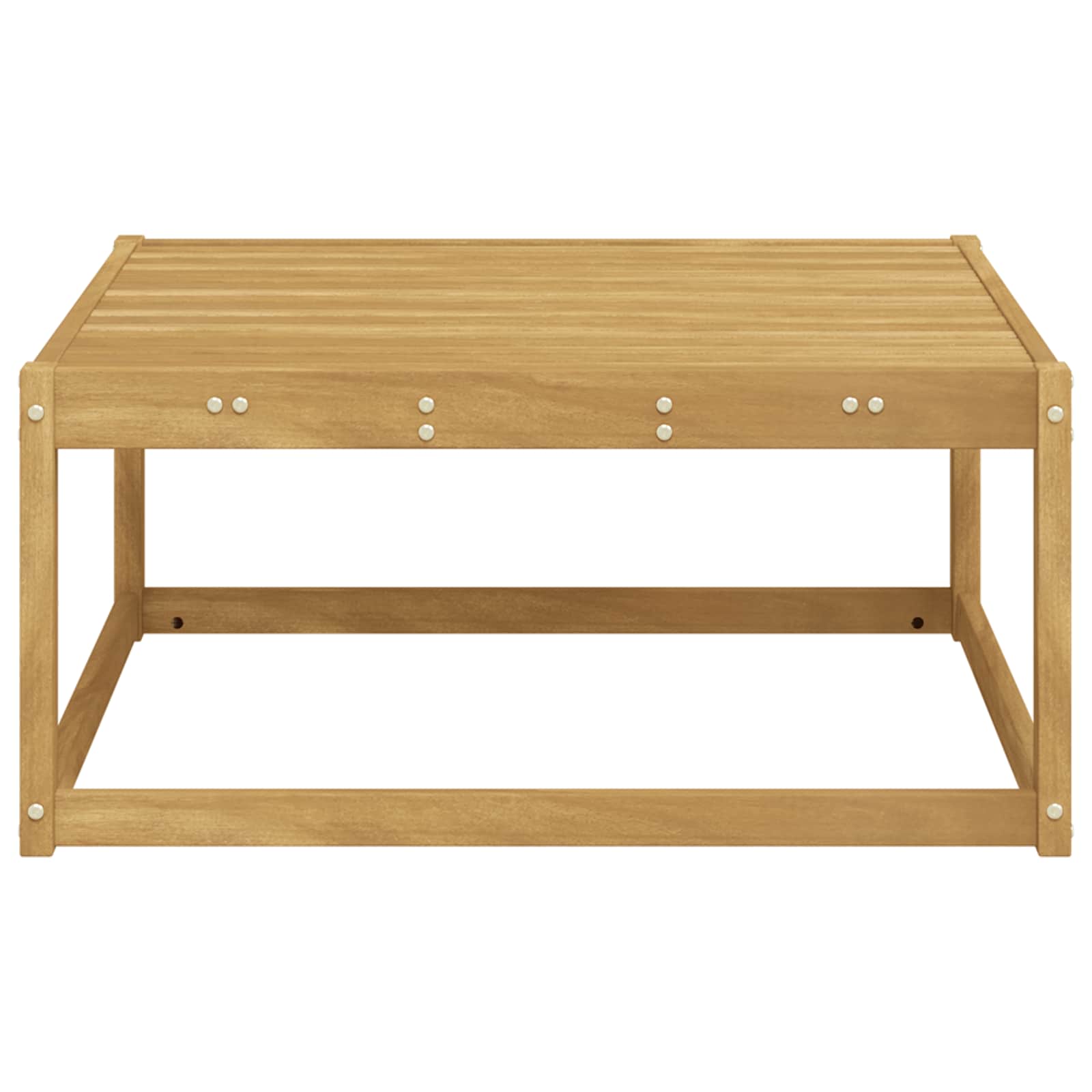vidaXL Outdoor Footstool Solid Acacia Wood White 79 x 79 x 37 cm 4