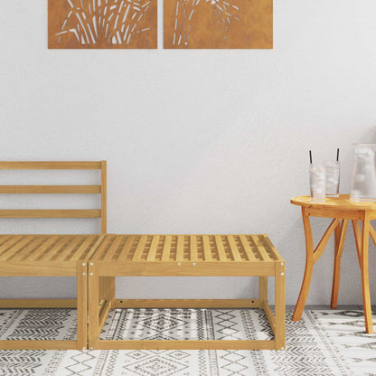 vidaXL Outdoor Footstool Solid Acacia Wood White 79 x 79 x 37 cm 1