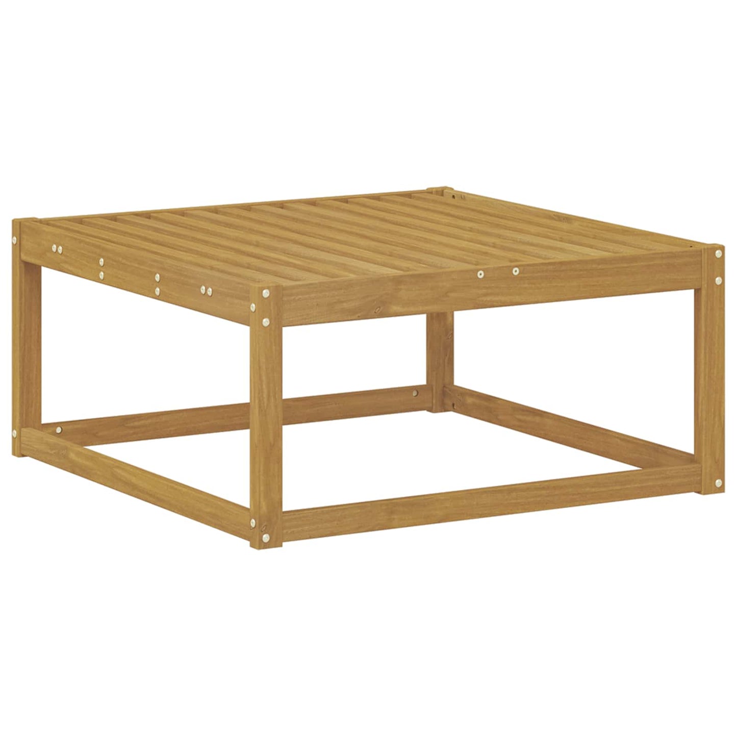 vidaXL Outdoor Footstool Solid Acacia Wood White 79 x 79 x 37 cm 2