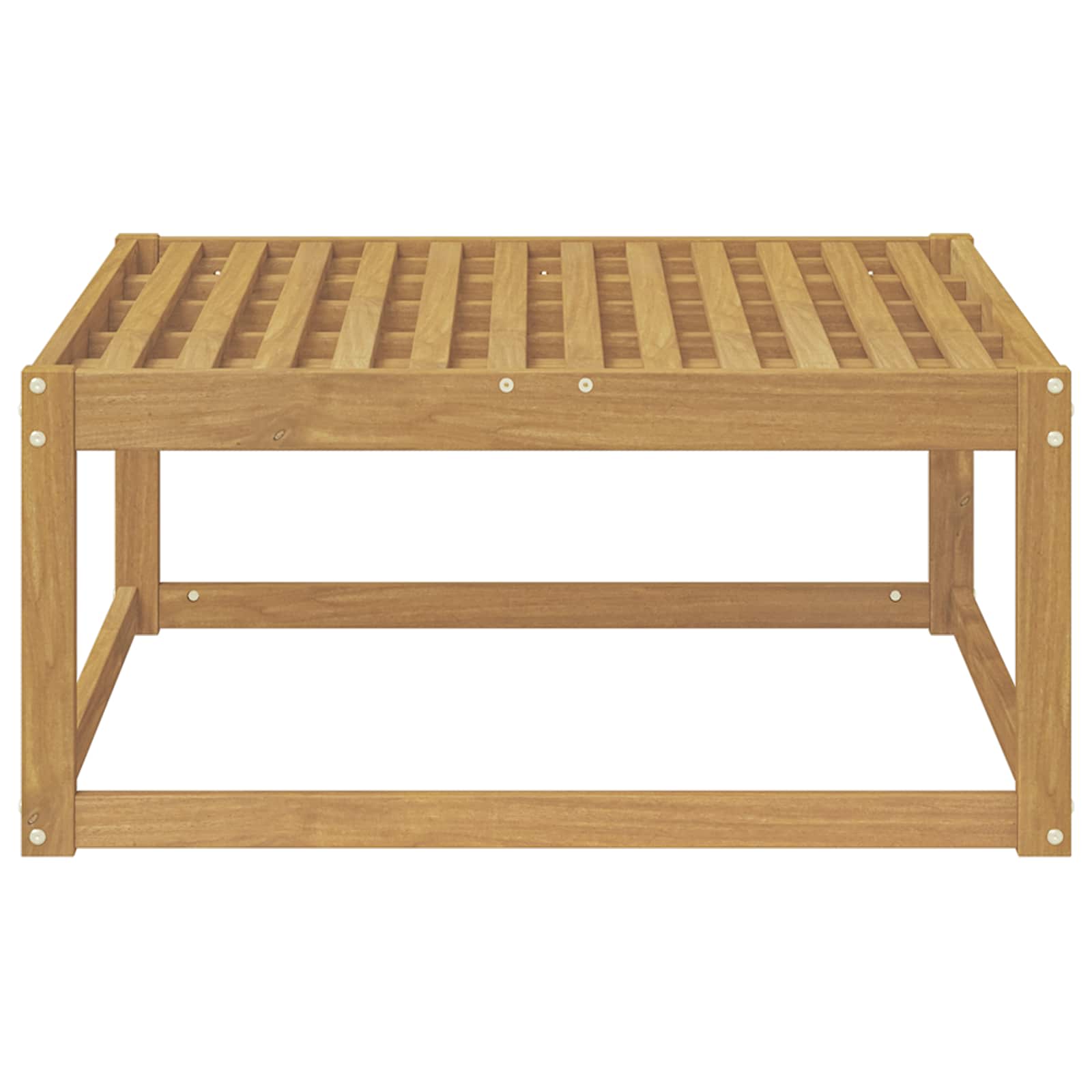vidaXL Outdoor Footstool Solid Acacia Wood White 79 x 79 x 37 cm 3