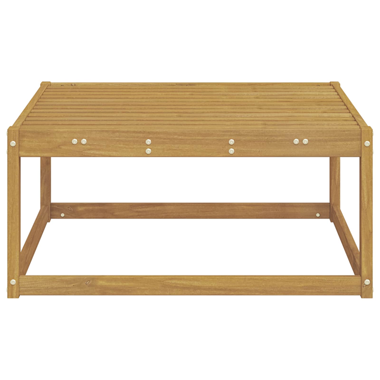 vidaXL Outdoor Footstool Solid Acacia Wood White 79 x 79 x 37 cm 4