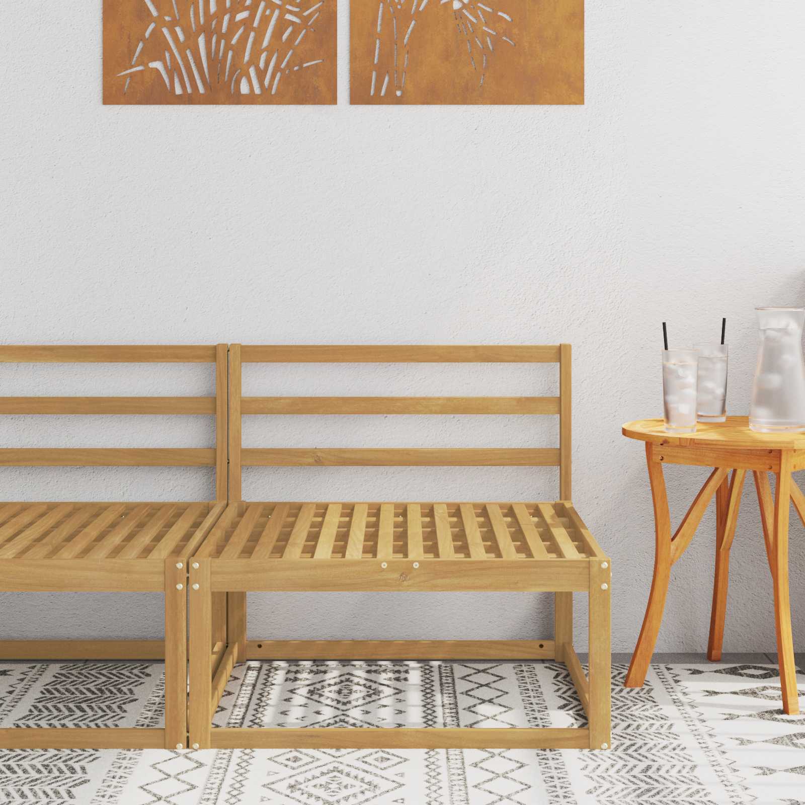 vidaXL Outdoor Middle Sofa White 79 x 83 x 73 cm 1