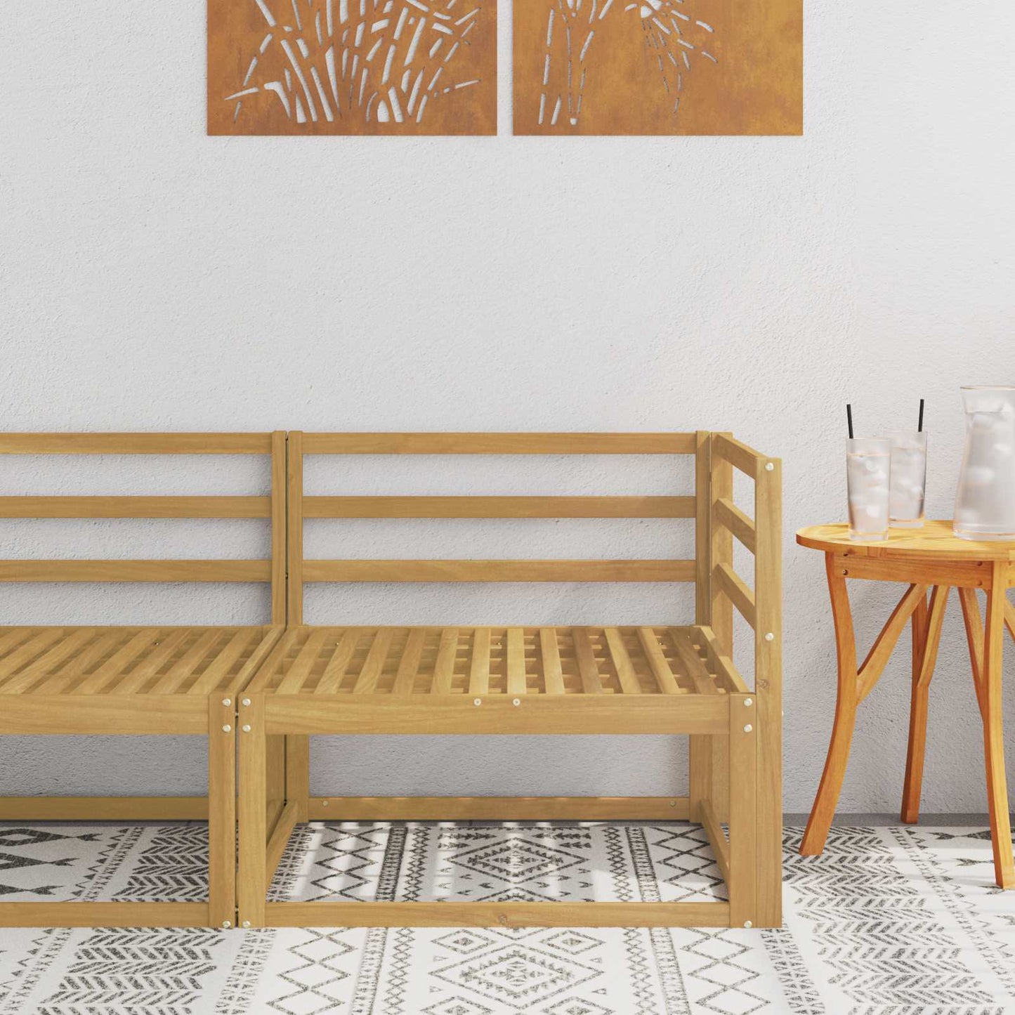 vidaXL Outdoor Corner sofa White 83 x 83 x 73 cm 1