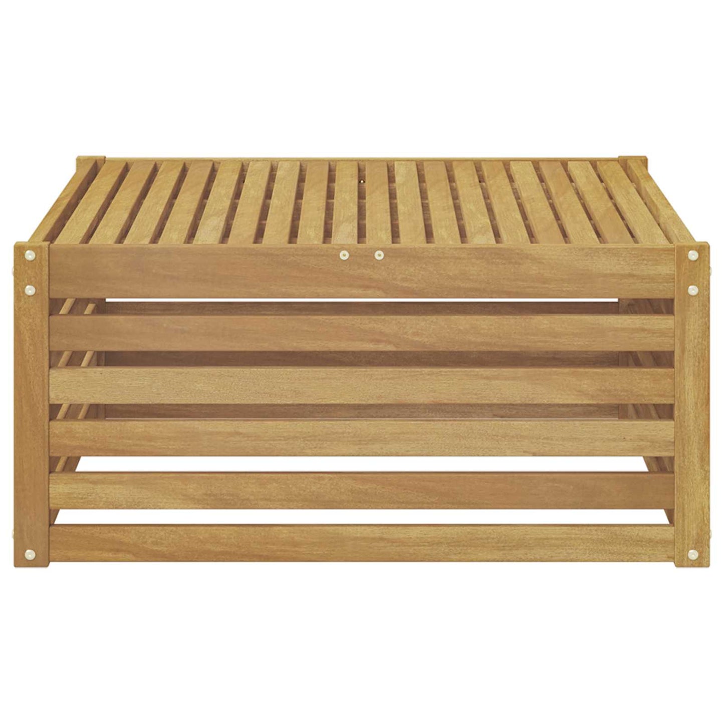 vidaXL Outdoor Table Solid Acacia Wood White 79 x 79 x 37 cm 3