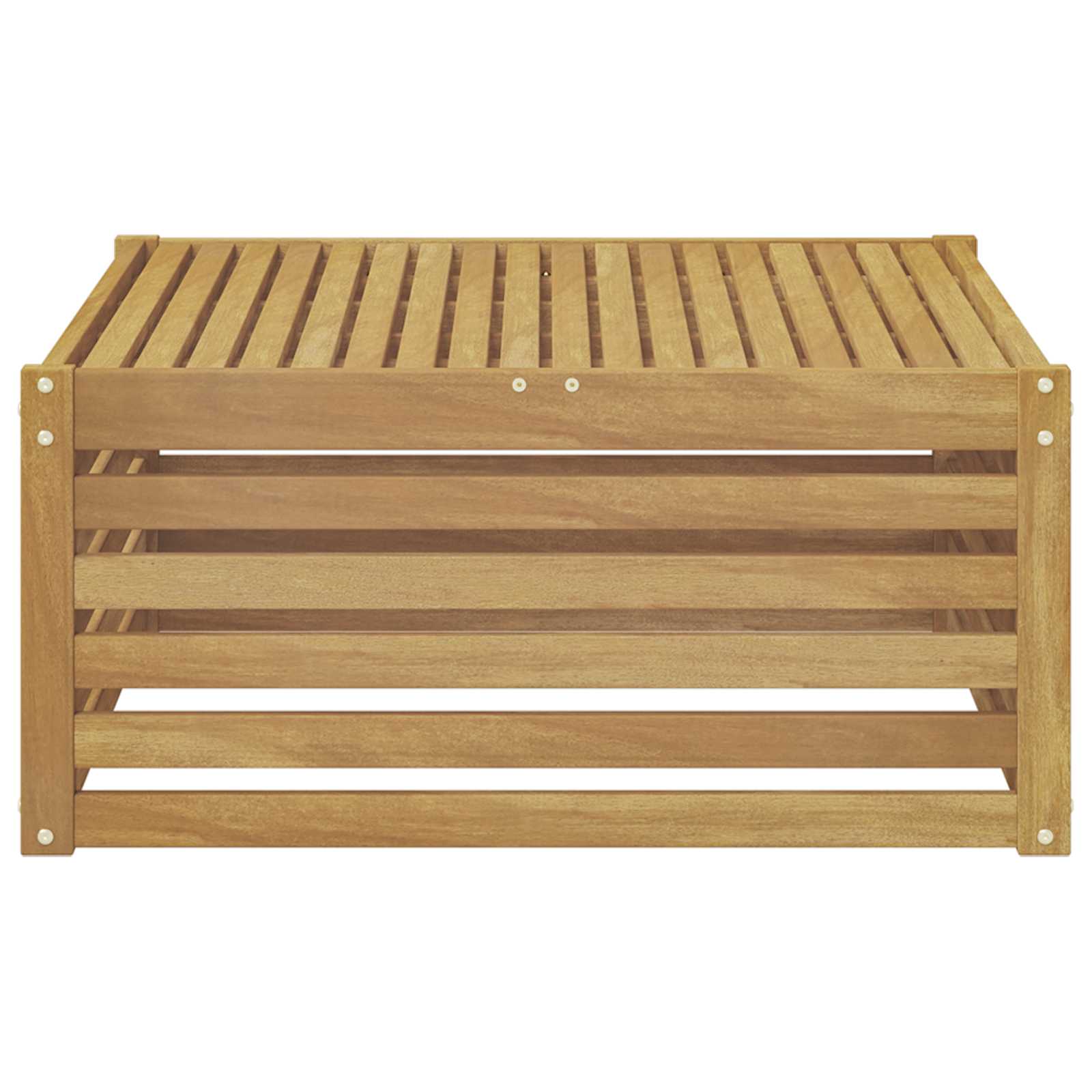 vidaXL Outdoor Table Solid Acacia Wood White 79 x 79 x 37 cm 3