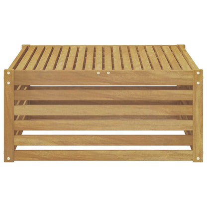 vidaXL Outdoor Table Solid Acacia Wood White 79 x 79 x 37 cm 3