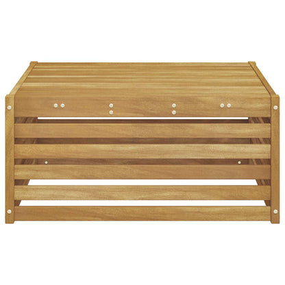 vidaXL Outdoor Table Solid Acacia Wood White 79 x 79 x 37 cm 4